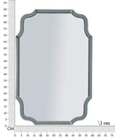 Specchio da Muro Istanbul Grigio 60x1x90 cm in MDF e Vetro e Specchio Grigio      