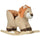Dondolo per Bambini in Legno Leone in Peluche con Suoni