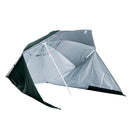 Ombrellone Tenda da Mare Ø2,1 m Palo Ø25 mm in Metallo Verde Scuro
