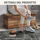 Panca Contenitore 100x40x40 cm Multiuso Capacità 113 L in Legno Ingegnerizzato      