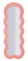 Specchio da Muro Teddy Rosa 60x4x160 cm in MDF e Poliestere e Specchio Rosa