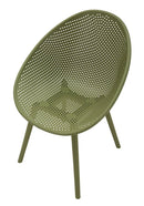 Sedia Ibiza Verde Set 2 Pz 59x59x83 cm in Polipropilene Verde      