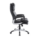 Poltrona Direzionale da Ufficio Ergonomica in Similpelle Nero 