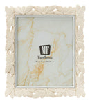 Cornice Butterfly 28x2x33,3 cm in Resina e Vetro Crema      