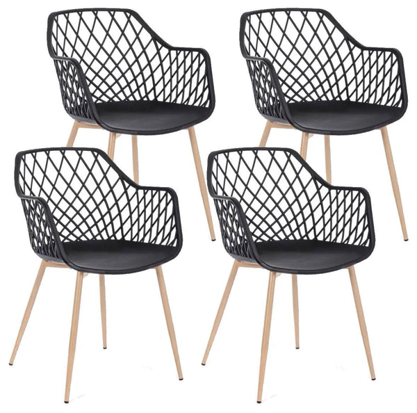 Set 4 Sedie 58x54x85,5 cm in Plastica Nero online