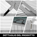 Rampa per Sedia a Rotelle e Scooter per Disabili 305x73.5x5 cm Pieghevole e Antiscivolo in Alluminio Argento      