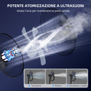 Ventilatore Nebulizzatore Regolabile a 3 Velocità con Oscillazione 75° in Metallo e Plastica Nero    