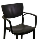 Sedia da Giardino 54,5x53xh84 cm in Polipropilene Damla Antracite