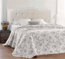 Copriletto Matrimoniale in Jacquard Tinto Filo Cober Provenzale Grigio Perla