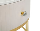 Tavolo da Caffe' Montpellier Crema Ø 75x36 cm in Ferro Legno 