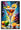 Stampa Decorata su Tela Laccata con Cornice Cocktail 62x3,5x92 cm in Abete e Tela e Plastica