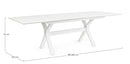 Tavolo Allungabile Kenyon 180-240x100 cm Bianco in Alluminio