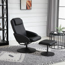 Poltrona Relax Reclinabile 71x78x101 cm con Poggiapiedi Nera
