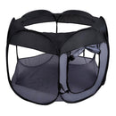 Box per Cuccioli di Cane 100x75 cm Recinto Pop-Up Cuccia per Piccoli Animali in Poliestere Nero      