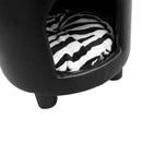 Sgabello Cuccia con cuscino per cane gatto nero 39x39x42 cm 