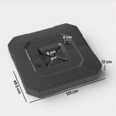 Set 2 Pesi Riempibili per Base per Ombrellone a Sbalzo 101x101x12cm in HDPE Nero      
