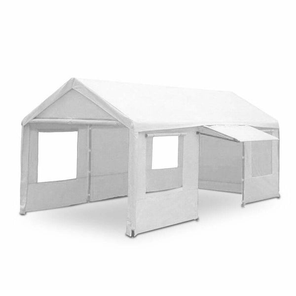 Tendostruttura Garage 3x6m con Tetto e Teli Laterali Bianco acquista