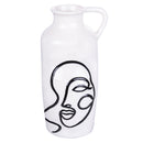 Vaso con Viso 10,7x9,1x20,3 cm  in Ceramica VdE Tivoli 1996 Vis a Vis