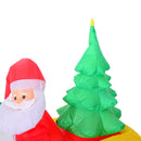 Babbo Natale con Renne Gonfiabile a LED 210x80x120 cm 