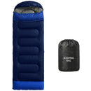 Sacco a Pelo Singolo per Adulti 75x215 cm Leggero e Compatto Temperatura 0-25°C in Poliestere e Cotone Blu Navy      