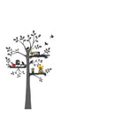 Sticker da Muro Tree con Mensole 90x150 cm Plastica