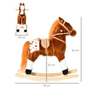 Cavallo a Dondolo per Bambini in Peluche con Suoni Marrone 