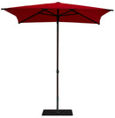 Ombrellone da Giardino 2x2 m Palo Ø38 mm in Alluminio Effetto Legno Tessuto Poliestere Trend Wood Rosso
