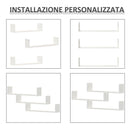 Set 3 Mensole da Parete 80x18x18 cm in MDF Bianco  