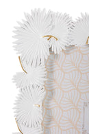 Cornice Palm Leaf 28,5x1,7x33 cm in Resina e Vetro Bianco      