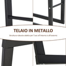 Portalegna Legnaia in Ferro 60x25x150 cm da Interno Max 100kg  Nero