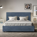 Letto Matrimoniale Francese Mika Blu Varie Misure