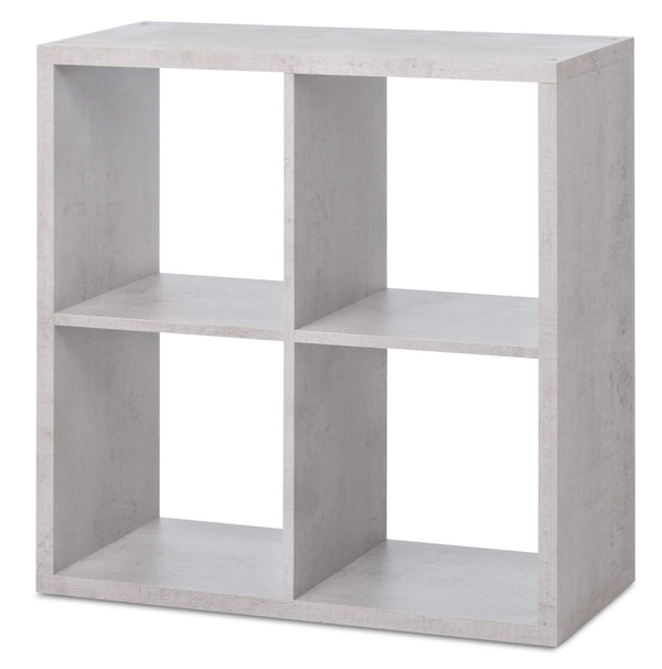sconto Libreria Quadrata con 4 Vani 77x33x77 cm Fumer Quadra-4B Cemento