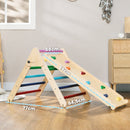 Gioco da Arrampicata per Bambini 18-48 Mesi con Triangolo e Pannello Scivolo ed Arrampicata in Legno di Pino Multicolore      