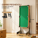 Tavolo da Gioco 13 in 1 Pieghevole con Calciobalilla Ping Pong Hockey Biliardo Scacchi e Altri Noce      