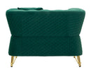 Poltrona Emy Verde con Cuscino 104x83x76 cm in Legno e Poliestere      