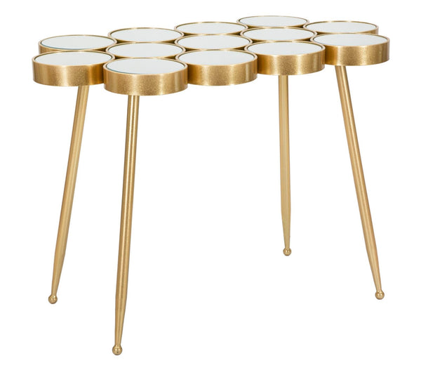 acquista Tavolino Buttle 100x70x55 cm in Ferro e MDF Oro