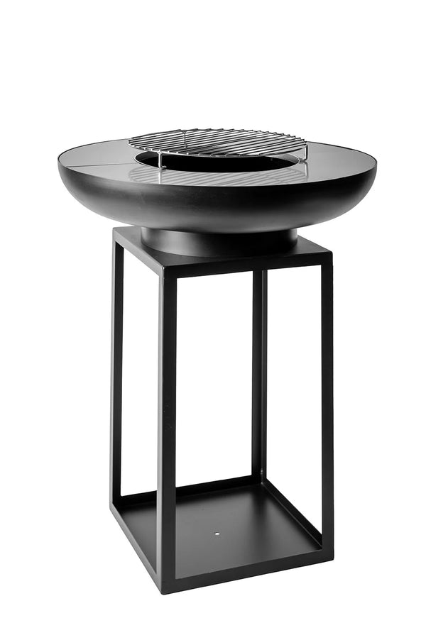 acquista Barbecue a Legna Ø75x97 cm Ara in Acciaio Nero Alta Temperatura