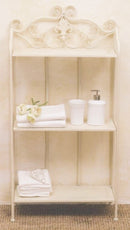 Portapiante Isabelle 3 Piani 60x32x121 h cm in Acciaio Bianco