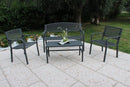 Panchina Montreal 2 Posti 128x56x85 h cm in Acciaio Antracite
