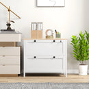 Armadietto Portadocumenti con 2 Cassetti per Documenti A4 con Chiavi 76x40x76 cm Bianco 