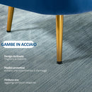 Poltrona Imbottita 63x61x80 cm in Velluto Blu