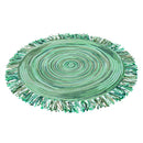 Set 6 Tovagliette con Frange Ø45x0,5 cm  in Polipropilene VdE Tivoli 1996 Shades of Greenery