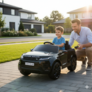 Macchina Elettrica per Bambini Licenza Land Rover Evoque 12V con Telecomando Nero