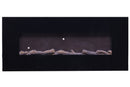 Camino Elettrico da Parete 128x55x14 cm 1500W Effetto Fiamma Sined Stelvio Nero