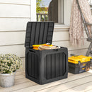 Baule da Giardino 56x45x53 cm Capienza 121L con Maniglie in Plastica Impermeabile Nero      