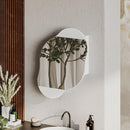 Specchio da Bagno con Armadietto Nuvola 60x13x75 cm in Melamina Bianco   