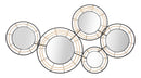 Pannello da Muro con Specchi Oporto 111x9,5x59 cm in Rattan