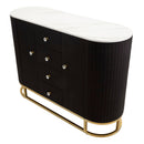 Mobile Montpellier Nero 120x40x85 cm in Ferro Legno 
