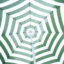 Ombrellone da Giardino Ø180x200H cm Spiaggia Inclinabile in Metallo Verde e Bianco