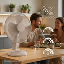 Ventilatore da Tavolo Ø30cm Potenza 35W 3 Velocità Silenzioso Sabbia      